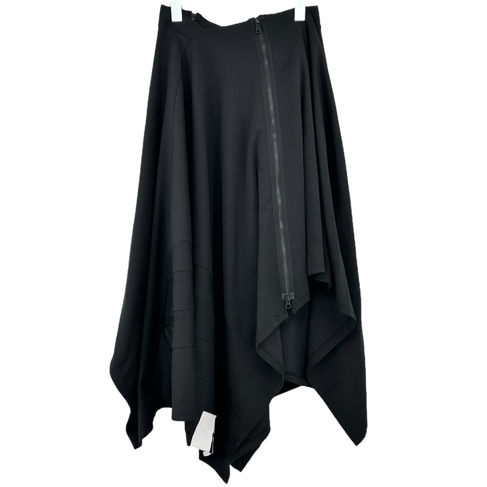 [sold] Y-3 Yohji Yamamoto Black Asymmetric Midi Skirt Poncho Cape Convertible - Picture 5 of 16